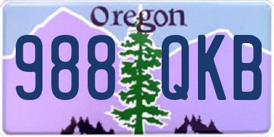 OR license plate 988QKB