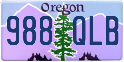 OR license plate 988QLB