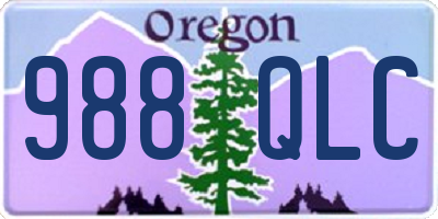OR license plate 988QLC