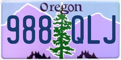 OR license plate 988QLJ