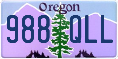 OR license plate 988QLL