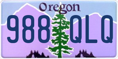 OR license plate 988QLQ