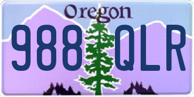 OR license plate 988QLR