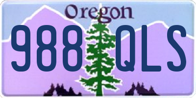 OR license plate 988QLS