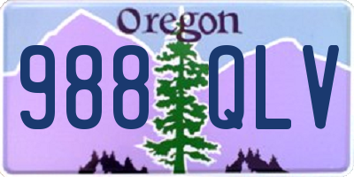 OR license plate 988QLV