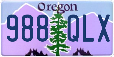 OR license plate 988QLX