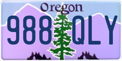 OR license plate 988QLY
