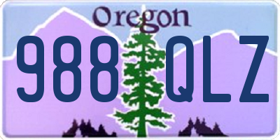 OR license plate 988QLZ