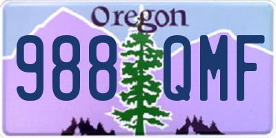 OR license plate 988QMF