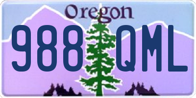 OR license plate 988QML