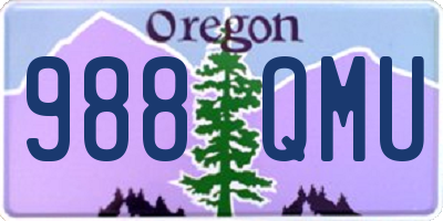 OR license plate 988QMU