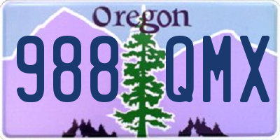 OR license plate 988QMX