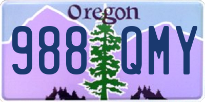 OR license plate 988QMY
