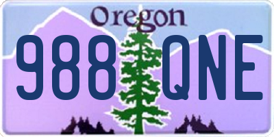 OR license plate 988QNE