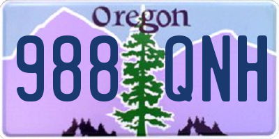 OR license plate 988QNH