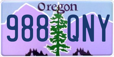 OR license plate 988QNY
