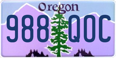 OR license plate 988QOC