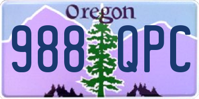 OR license plate 988QPC