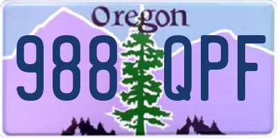 OR license plate 988QPF