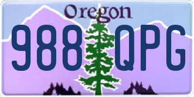 OR license plate 988QPG