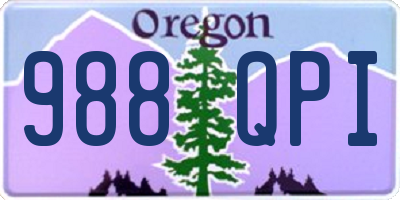 OR license plate 988QPI