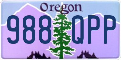 OR license plate 988QPP