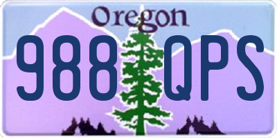 OR license plate 988QPS