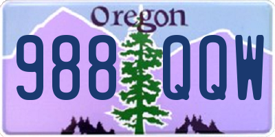 OR license plate 988QQW