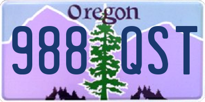 OR license plate 988QST