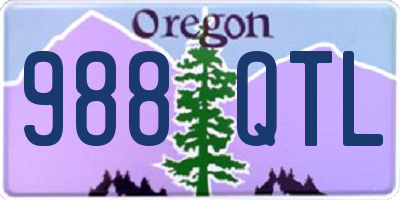 OR license plate 988QTL