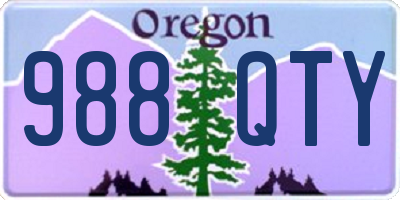 OR license plate 988QTY