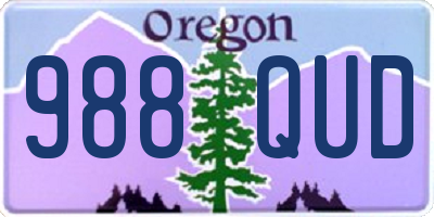 OR license plate 988QUD