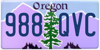 OR license plate 988QVC