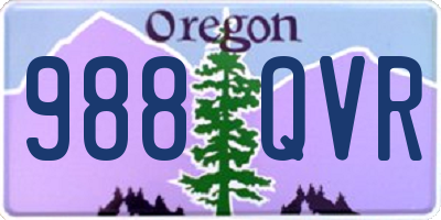 OR license plate 988QVR