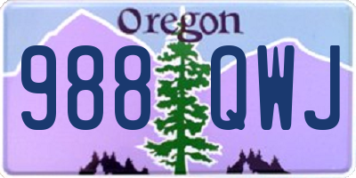 OR license plate 988QWJ