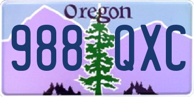 OR license plate 988QXC