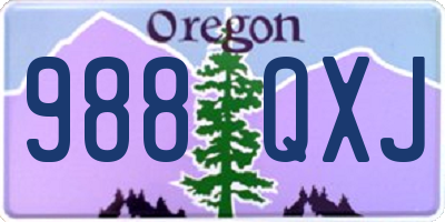 OR license plate 988QXJ