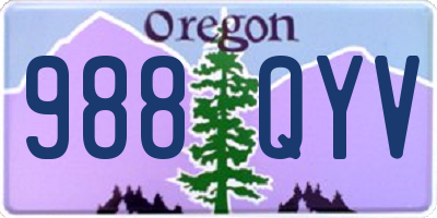 OR license plate 988QYV