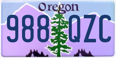 OR license plate 988QZC