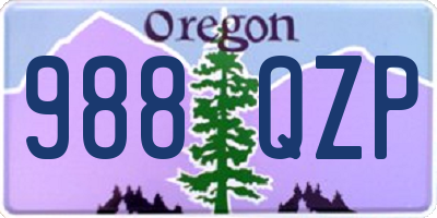 OR license plate 988QZP