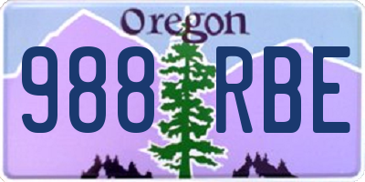 OR license plate 988RBE