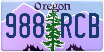 OR license plate 988RCB