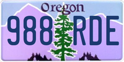 OR license plate 988RDE