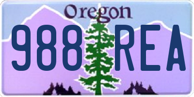 OR license plate 988REA