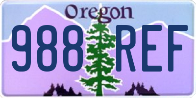OR license plate 988REF