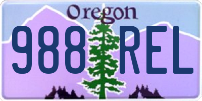 OR license plate 988REL