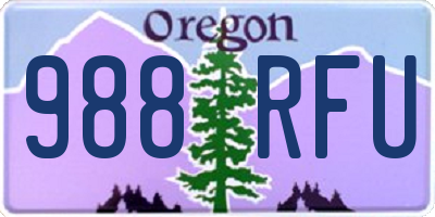 OR license plate 988RFU
