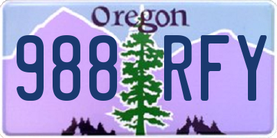 OR license plate 988RFY