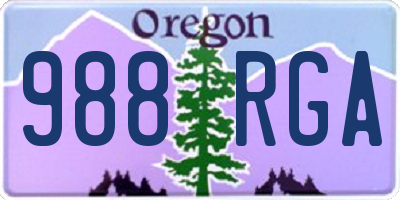 OR license plate 988RGA