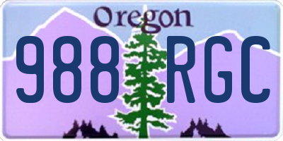 OR license plate 988RGC